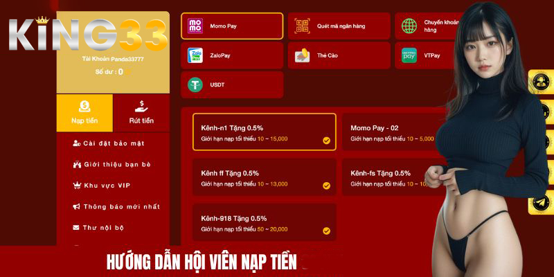 Nạp Tiền KING33 – Hướng Dẫn Giao Dịch Nhanh Và An Toàn 2 Hướng dẫn hội viên nạp tiền KING33