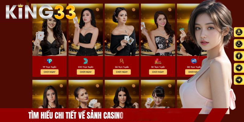 Tìm hiểu chi tiết về sảnh casino KING33 hấp dẫn